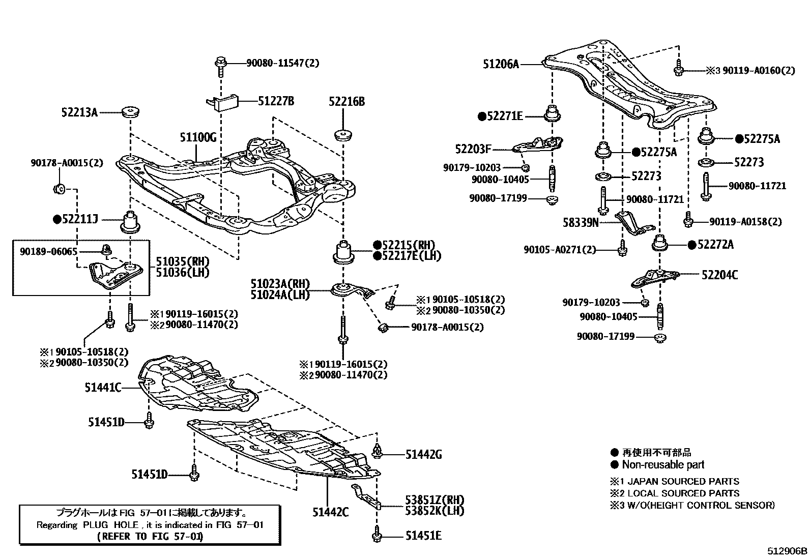 5102 — SUSPENSION CROSSMEMBER & UNDER COVER