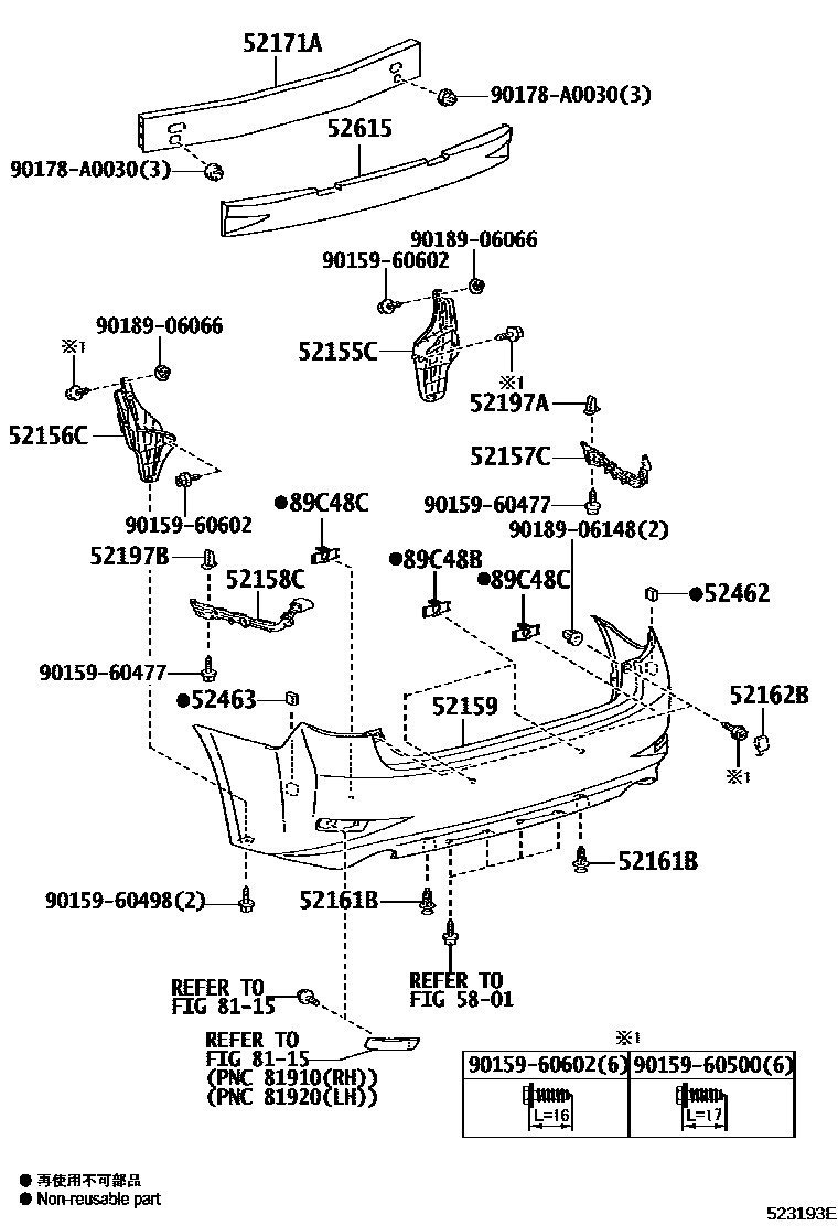 5202 — REAR BUMPER & BUMPER STAY