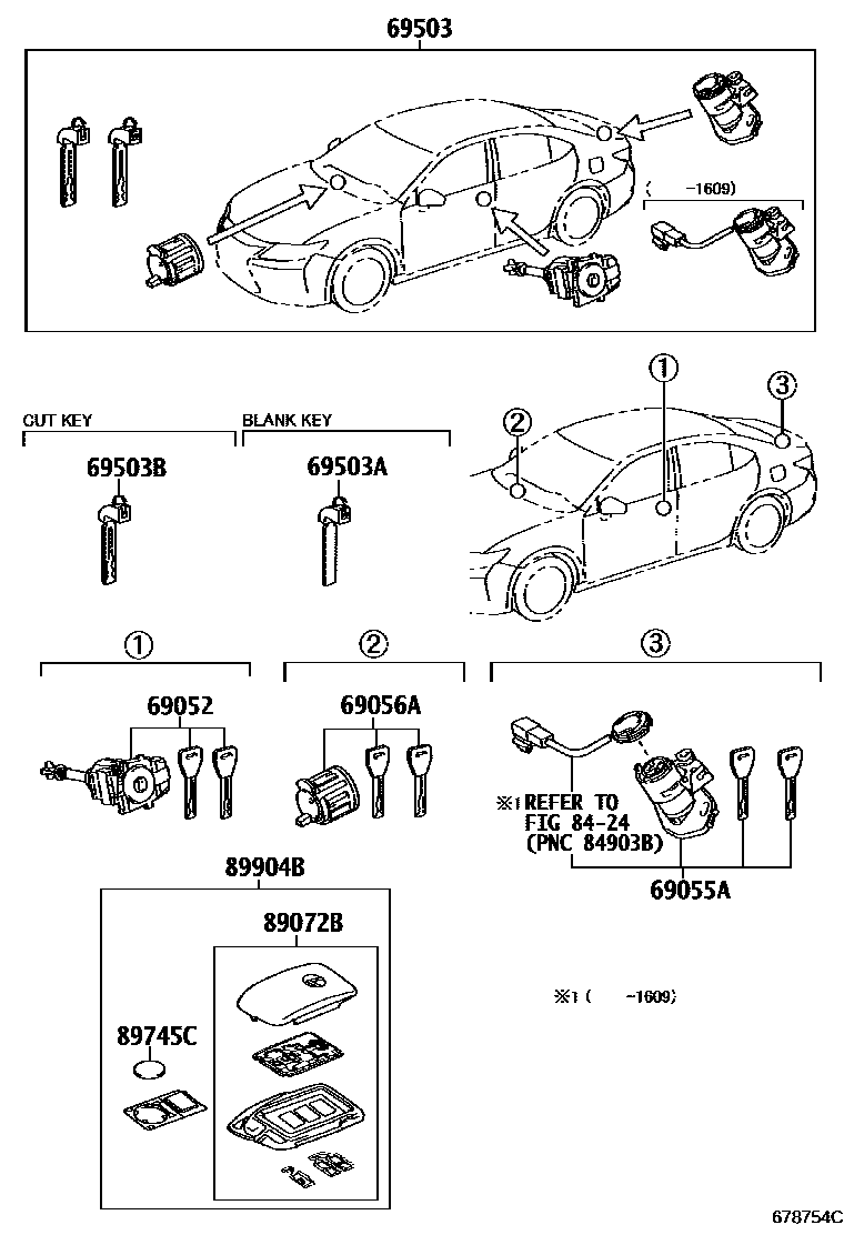 6712 — LOCK CYLINDER SET