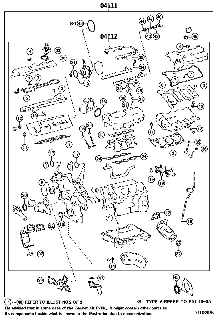 1103 — ENGINE OVERHAUL GASKET KIT