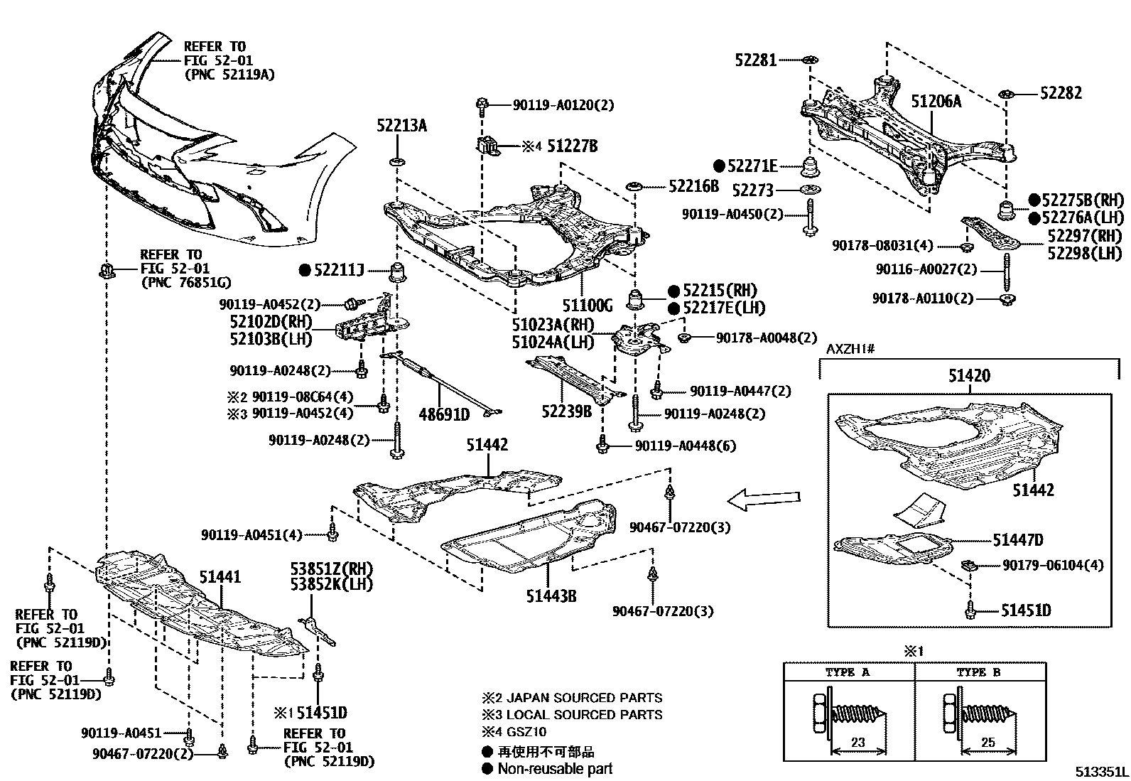 5102 — SUSPENSION CROSSMEMBER & UNDER COVER