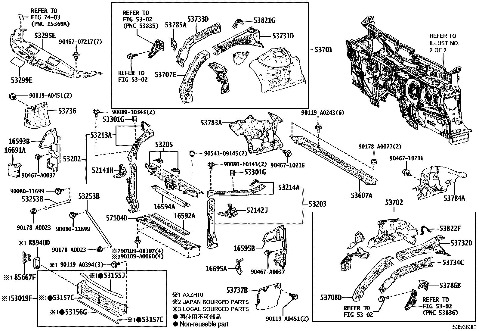 5304 — FRONT FENDER APRON & DASH PANEL