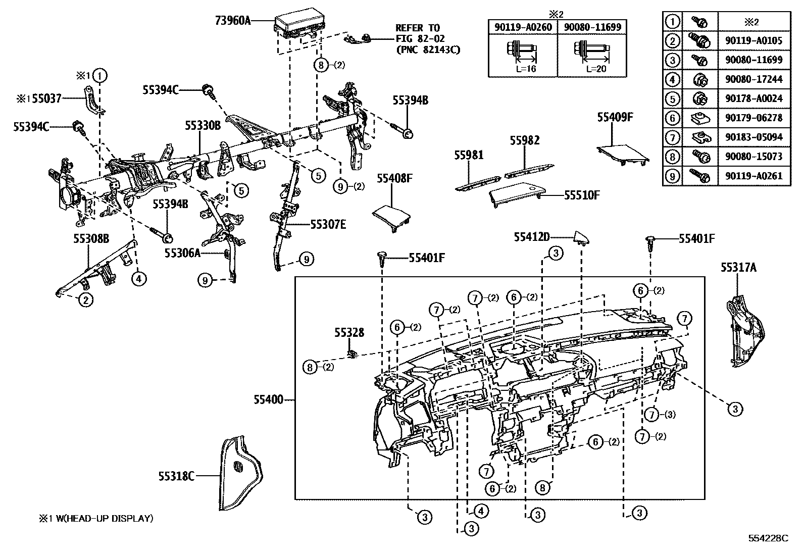 5501 — INSTRUMENT PANEL & GLOVE COMPARTMENT