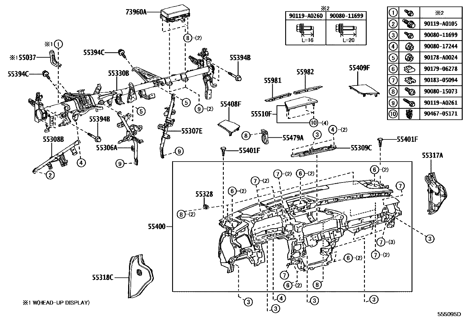 5501 — INSTRUMENT PANEL & GLOVE COMPARTMENT