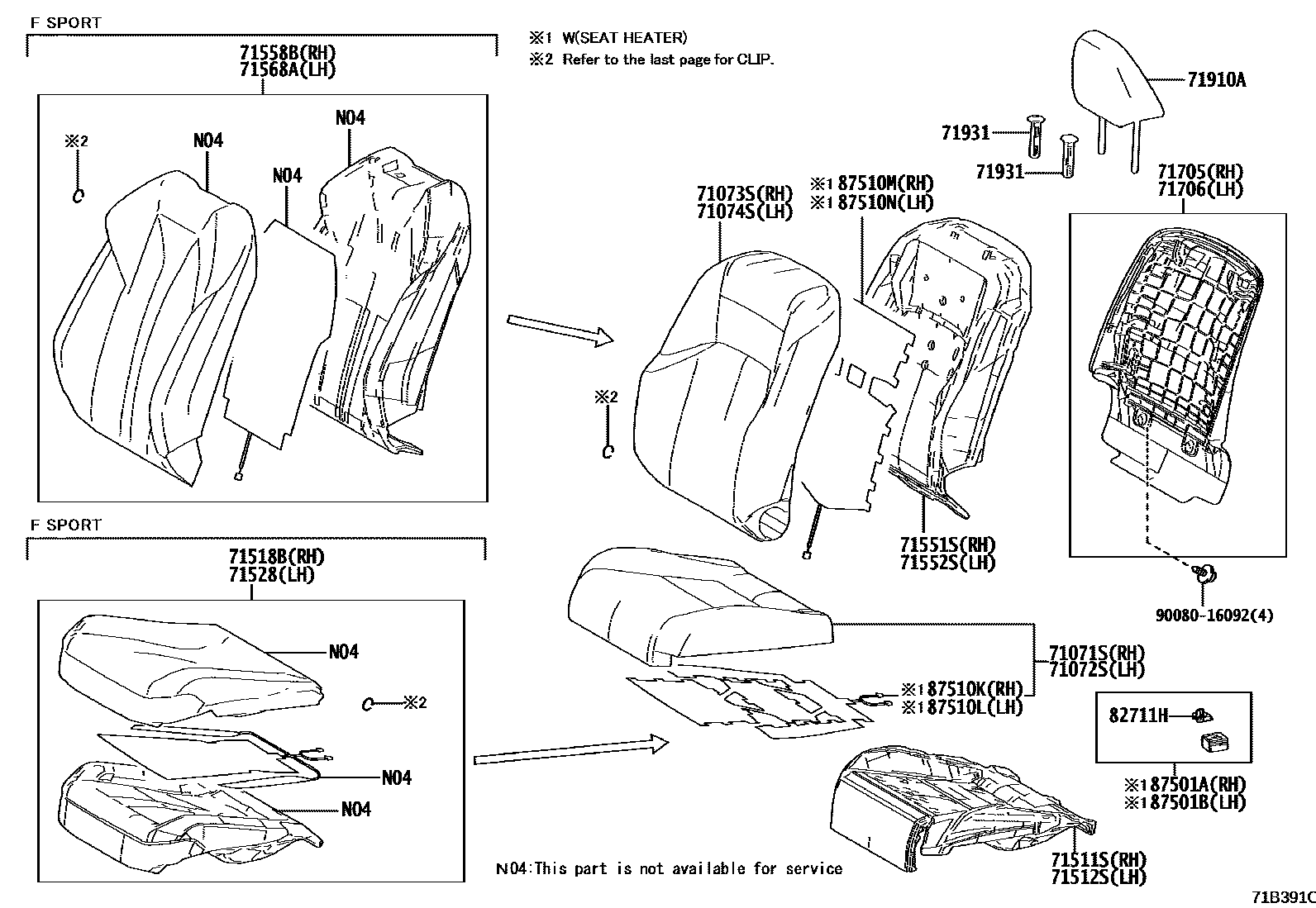 7101 — FRONT SEAT & SEAT TRACK