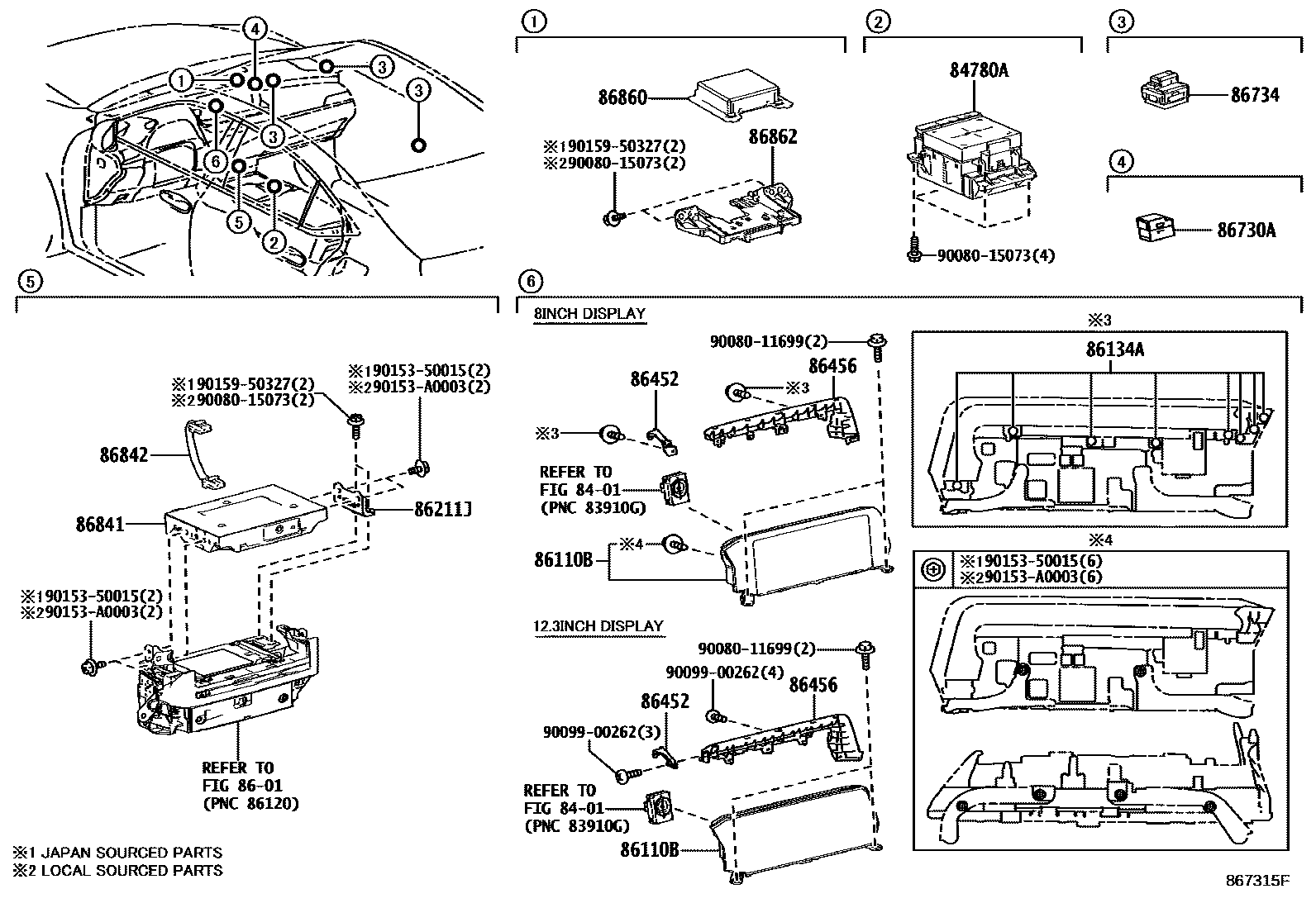 8603 — NAVIGATION & FRONT MONITOR DISPLAY