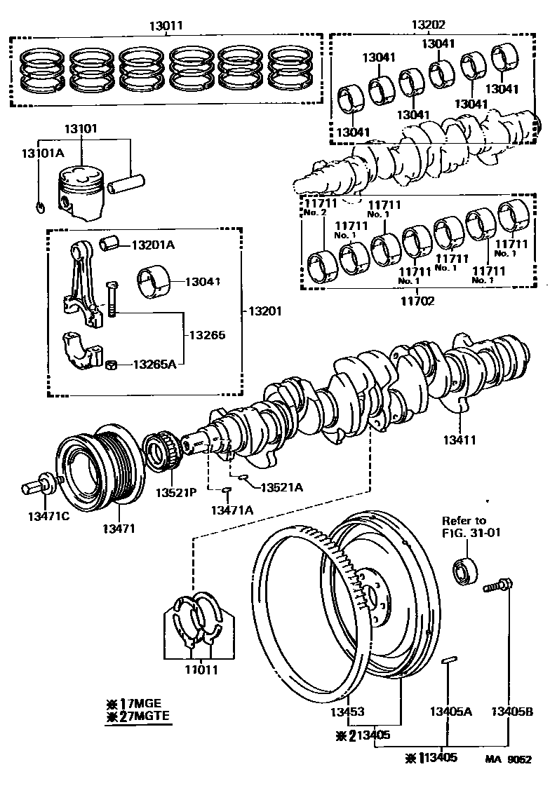 1301 — CRANKSHAFT & PISTON