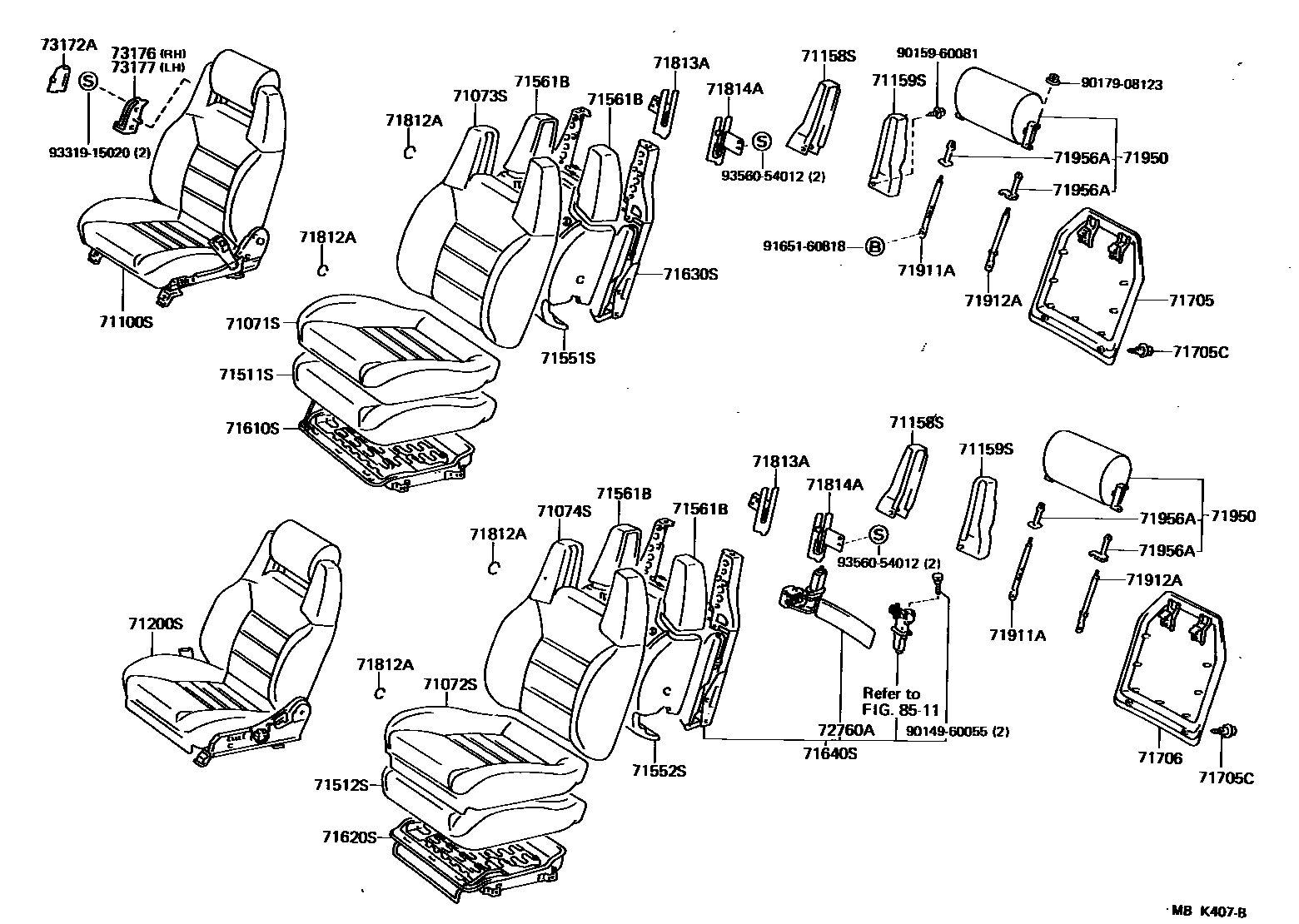 7101 — FRONT SEAT & SEAT TRACK
