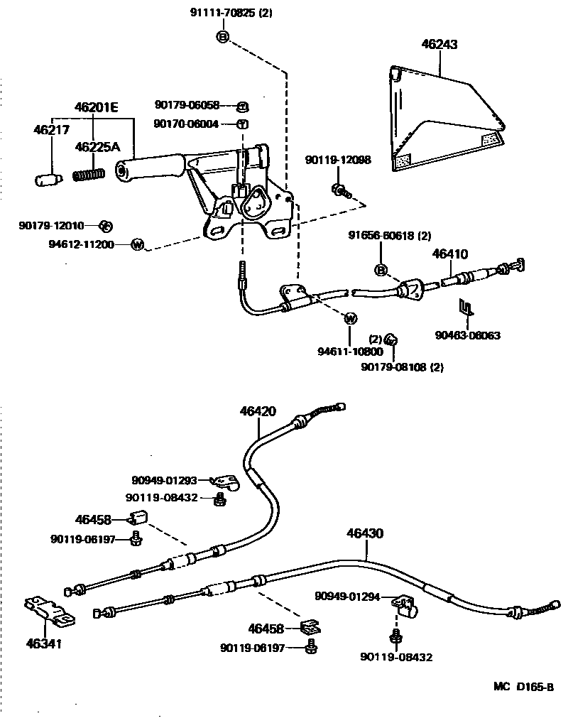 4601 — PARKING BRAKE & CABLE