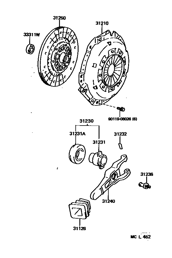 3101 — CLUTCH & RELEASE FORK