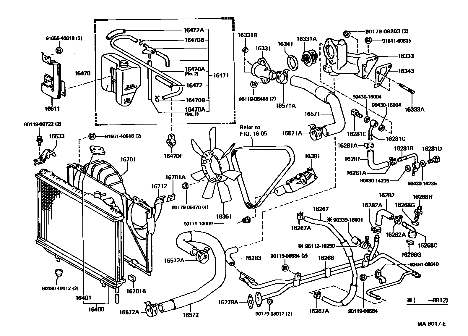 1603 — RADIATOR & WATER OUTLET