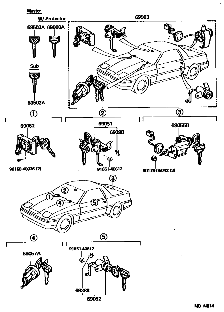 6712 — LOCK CYLINDER SET