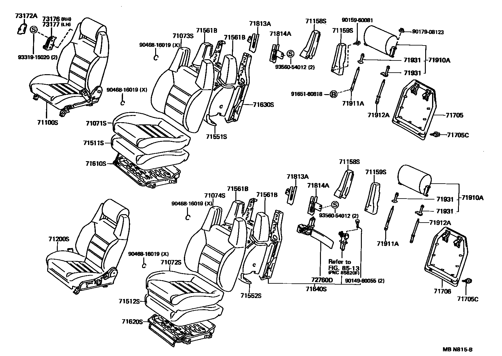 7101 — FRONT SEAT & SEAT TRACK