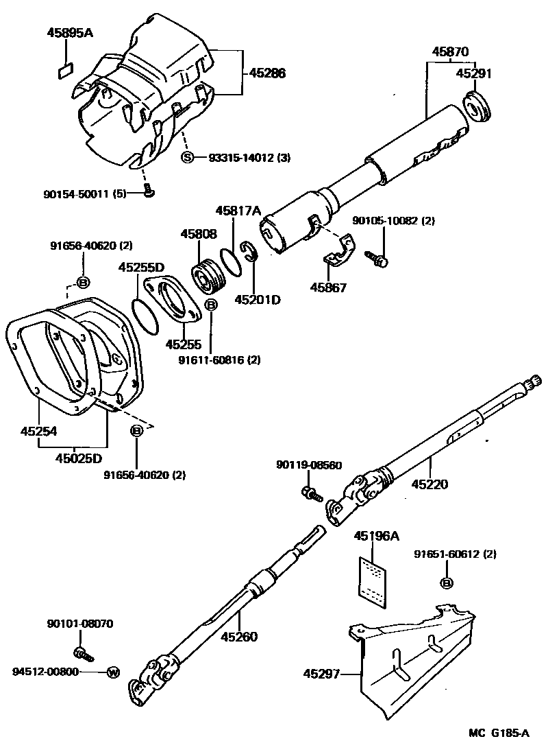 4501 — STEERING COLUMN & SHAFT
