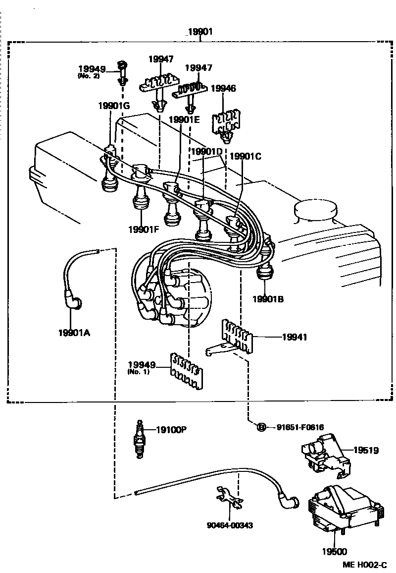 1901 — IGNITION COIL & SPARK PLUG / GLOW PLUG