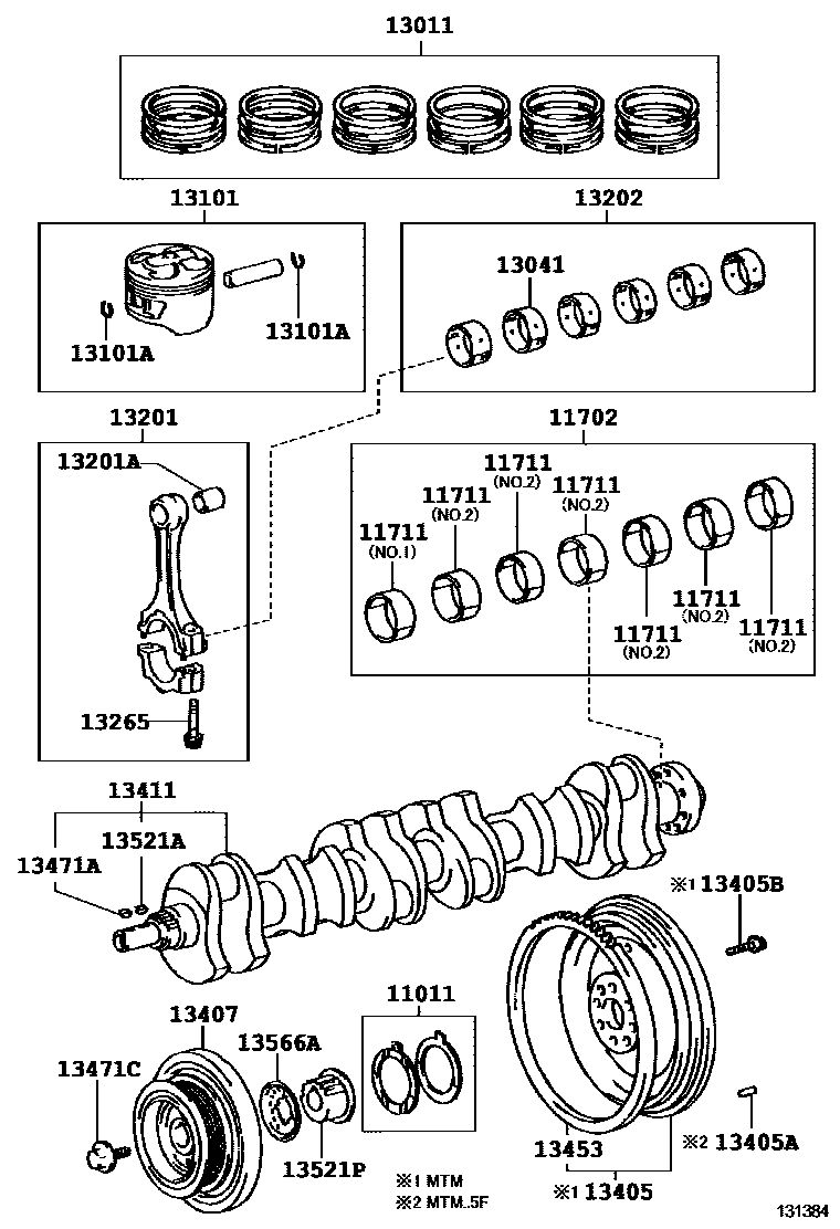 1301 — CRANKSHAFT & PISTON