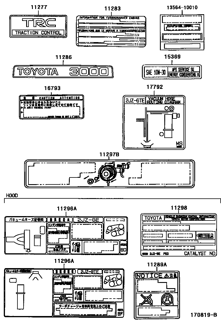 1709 — CAUTION PLATE & NAME PLATE (ENGINE)
