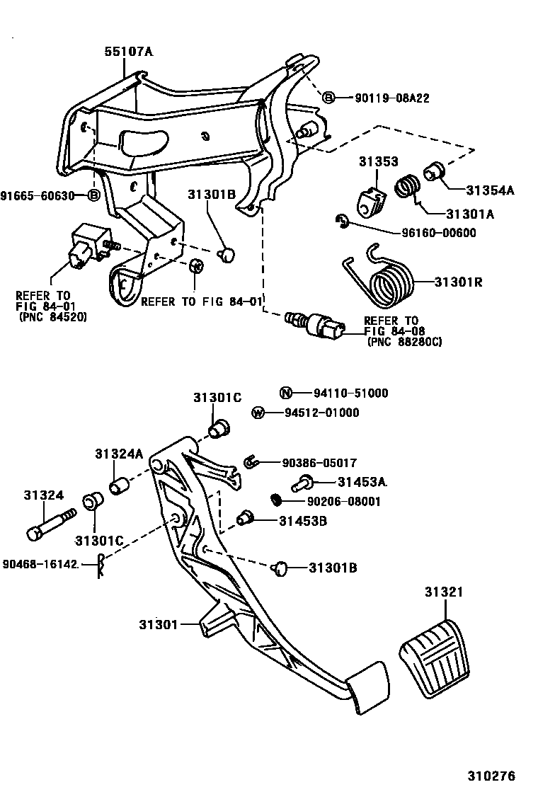 3102 — CLUTCH PEDAL & FLEXIBLE HOSE