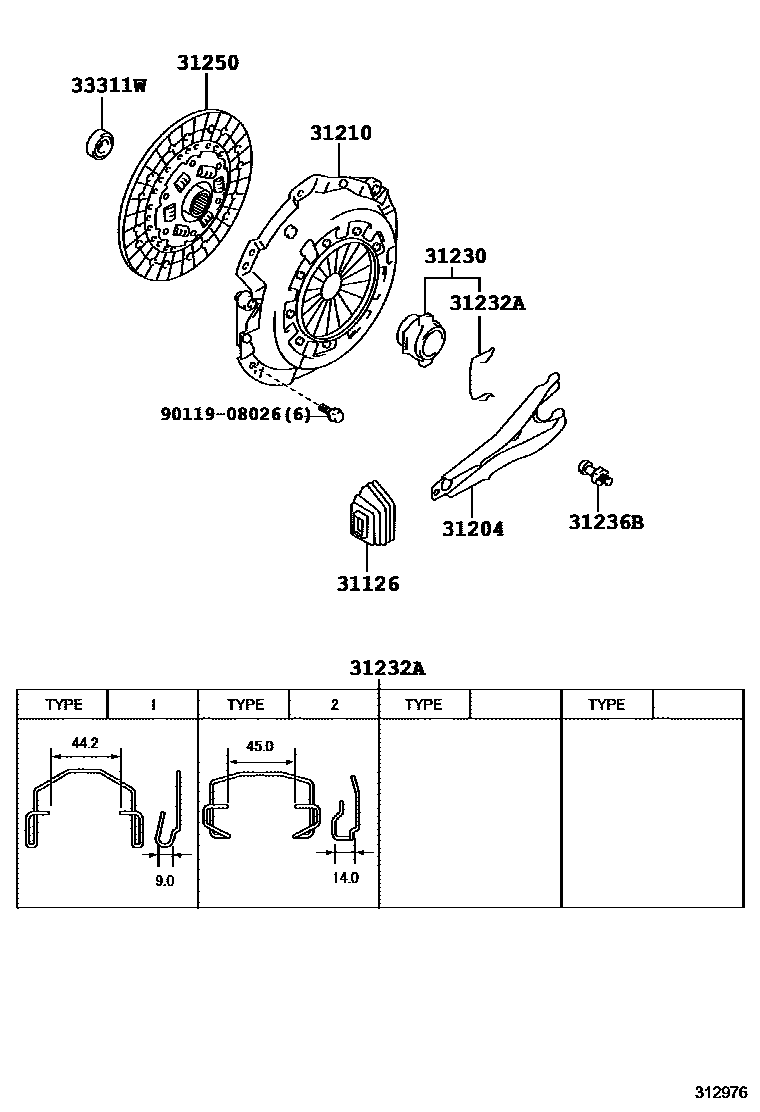 3101 — CLUTCH & RELEASE FORK