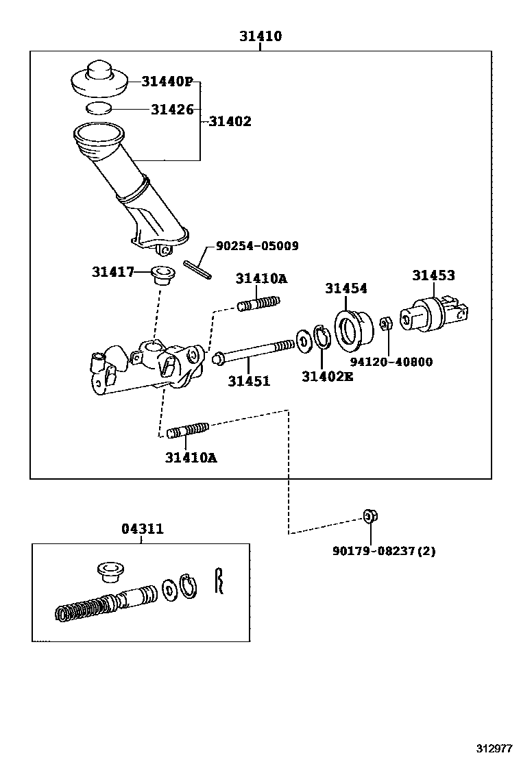 3103 — CLUTCH MASTER CYLINDER
