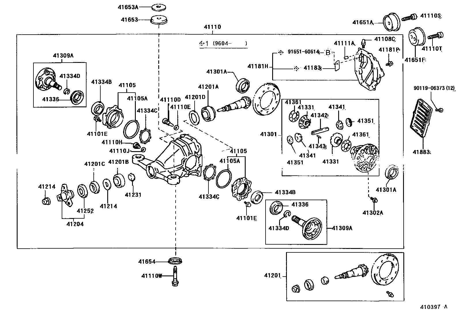 4101 — REAR AXLE HOUSING & DIFFERENTIAL