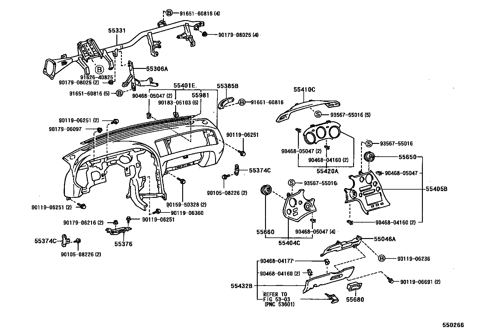 5501 — INSTRUMENT PANEL & GLOVE COMPARTMENT