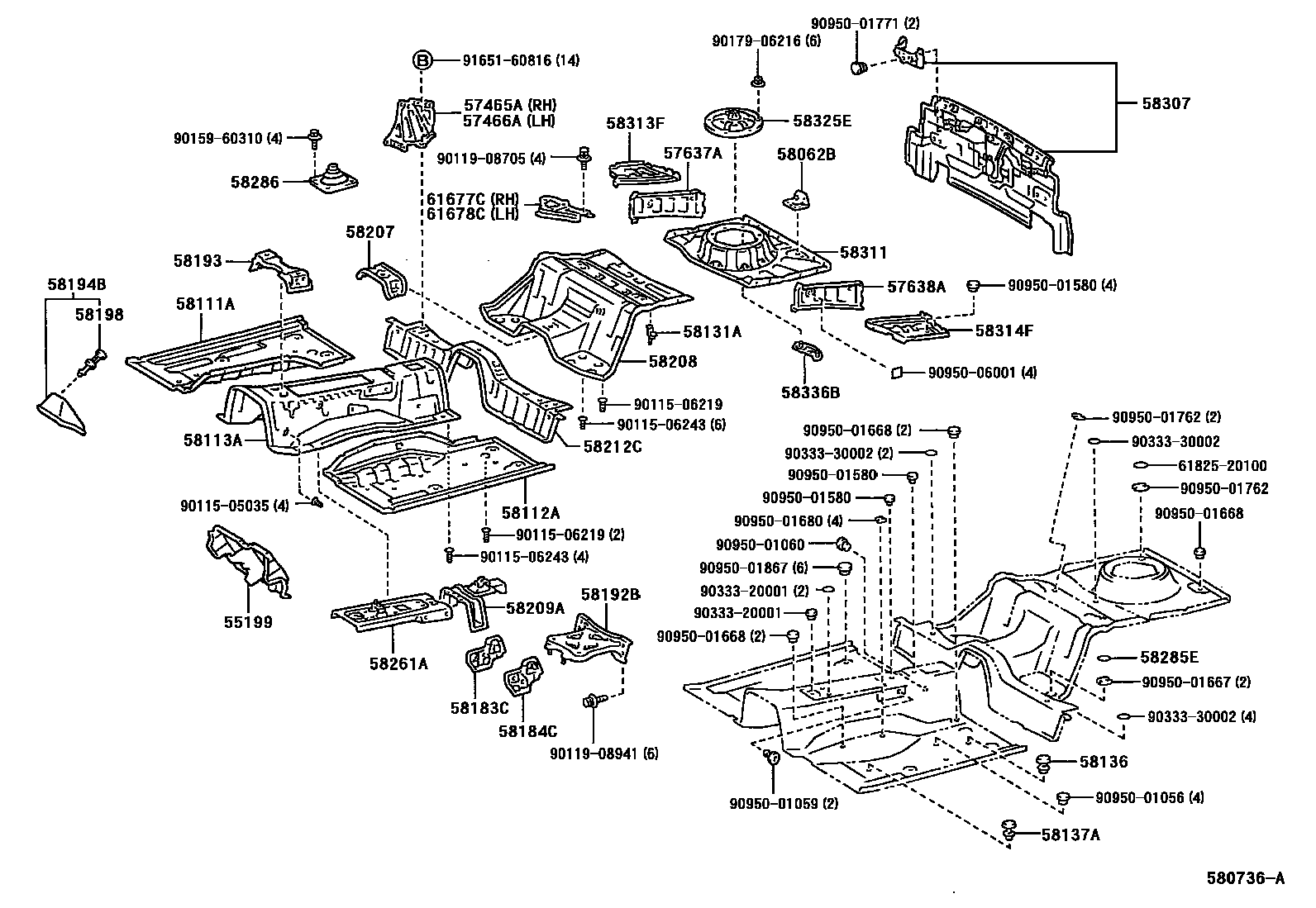 5801 — FLOOR PAN & LOWER BACK PANEL