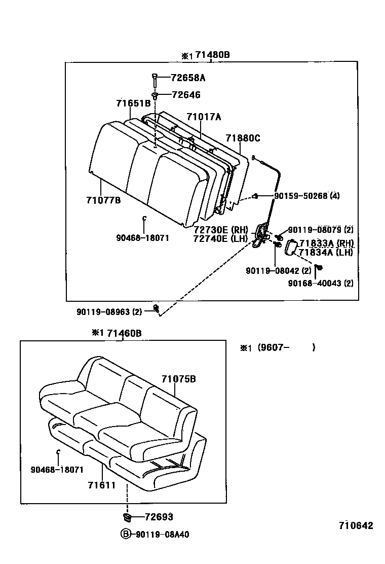 7102 — REAR SEAT & SEAT TRACK