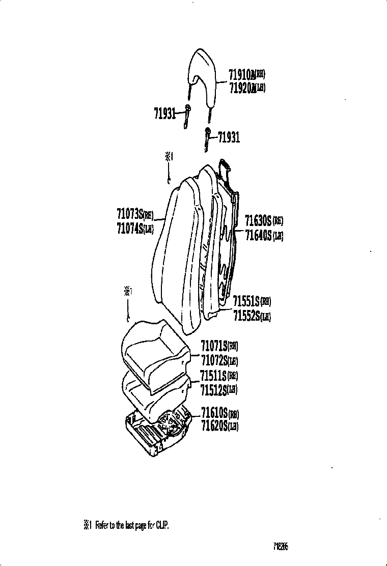 7101 — FRONT SEAT & SEAT TRACK