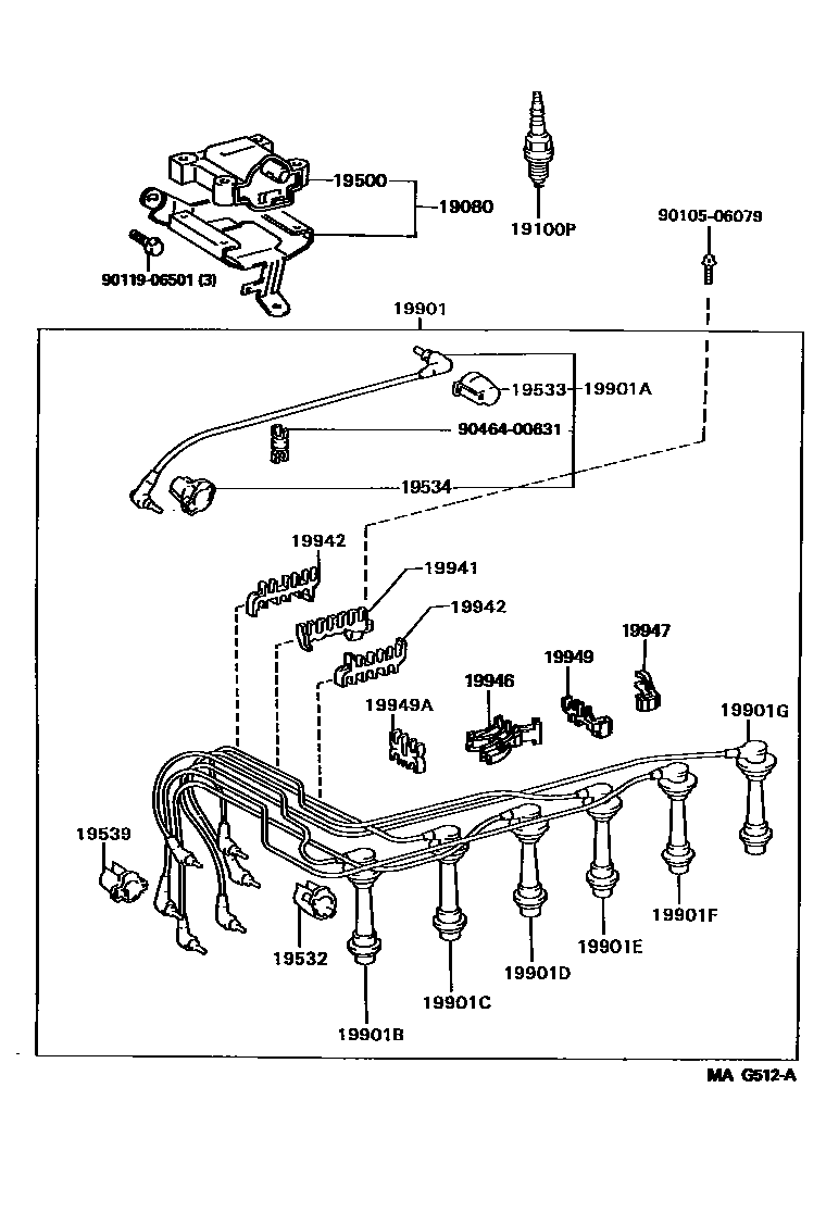 1901 — IGNITION COIL & SPARK PLUG / GLOW PLUG
