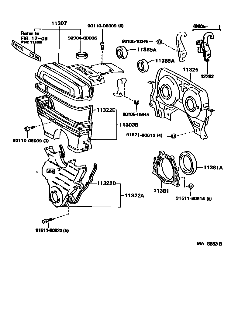 1106 — TIMING GEAR COVER & REAR END PLATE