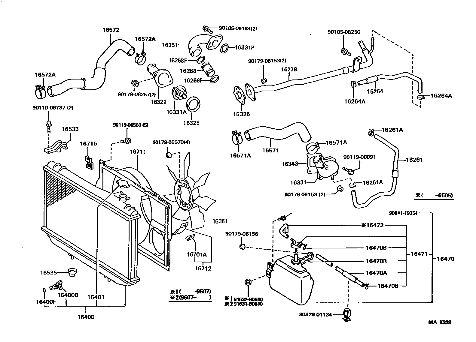 1603 — RADIATOR & WATER OUTLET