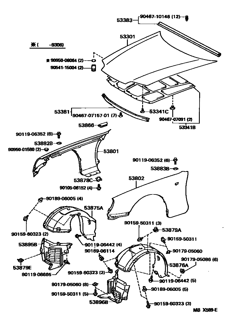 5302 — HOOD & FRONT FENDER