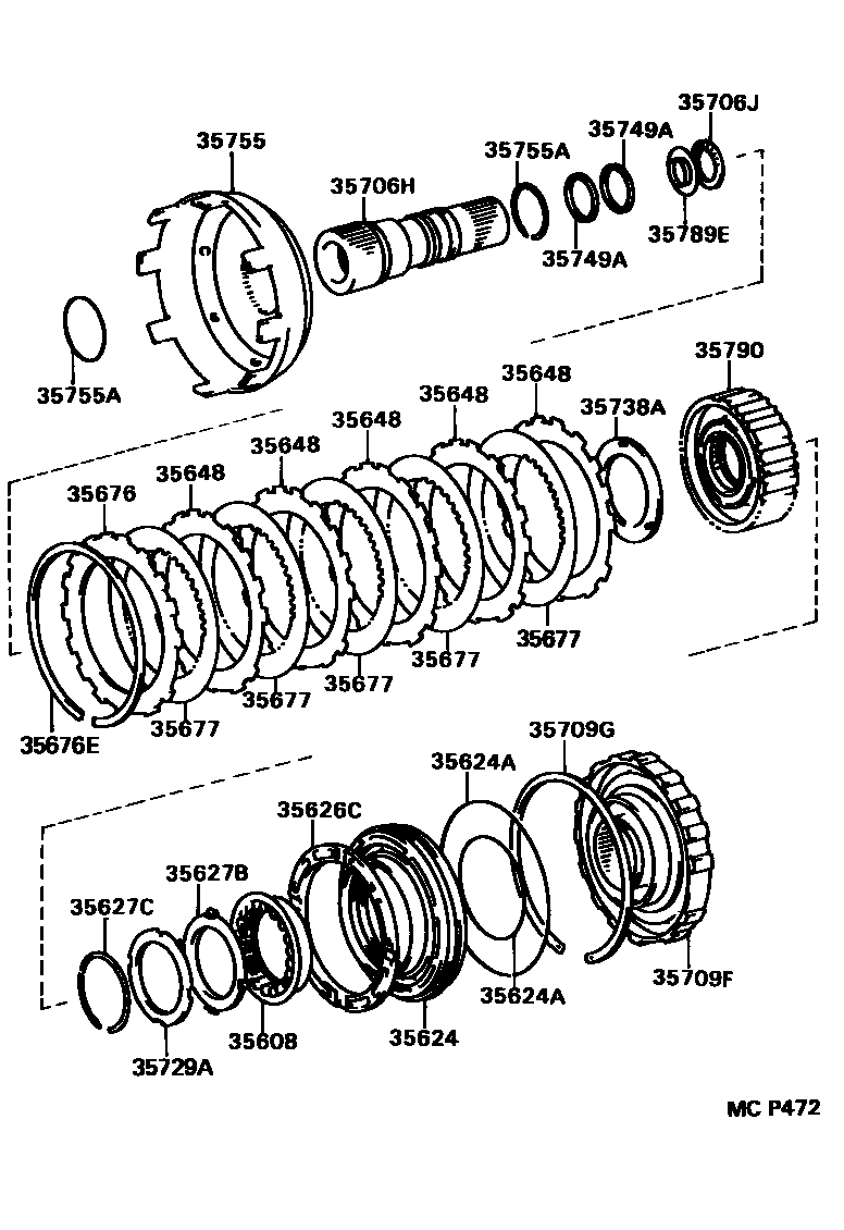 3508 — CENTER SUPPORT & PLANETARY SUN GEAR (ATM)