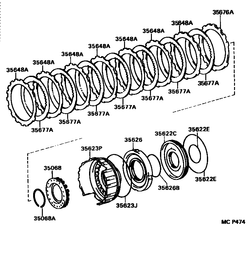 3509 — BRAKE NO.3, 1ST & REVERSE BRAKE (ATM)