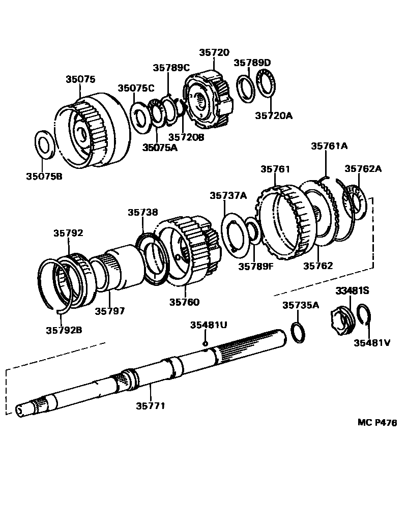 3510 — PLANETARY GEAR, REVERSE PISTON & COUNTER GEAR(ATM)