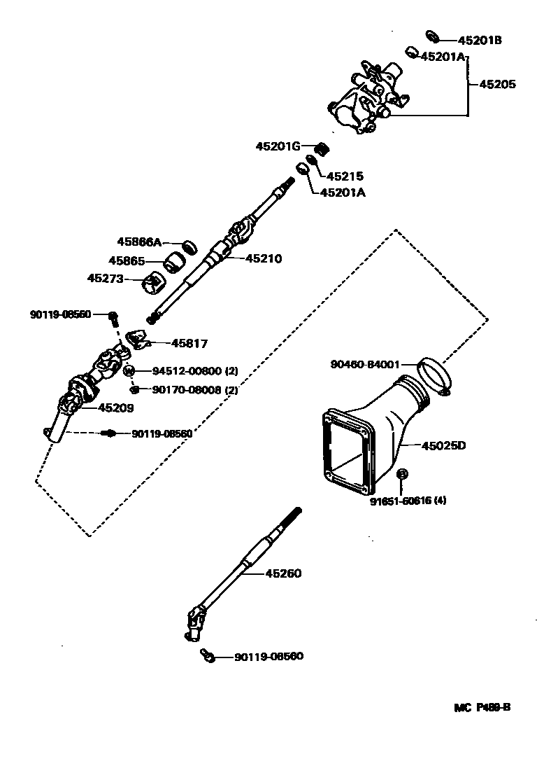 4501 — STEERING COLUMN & SHAFT