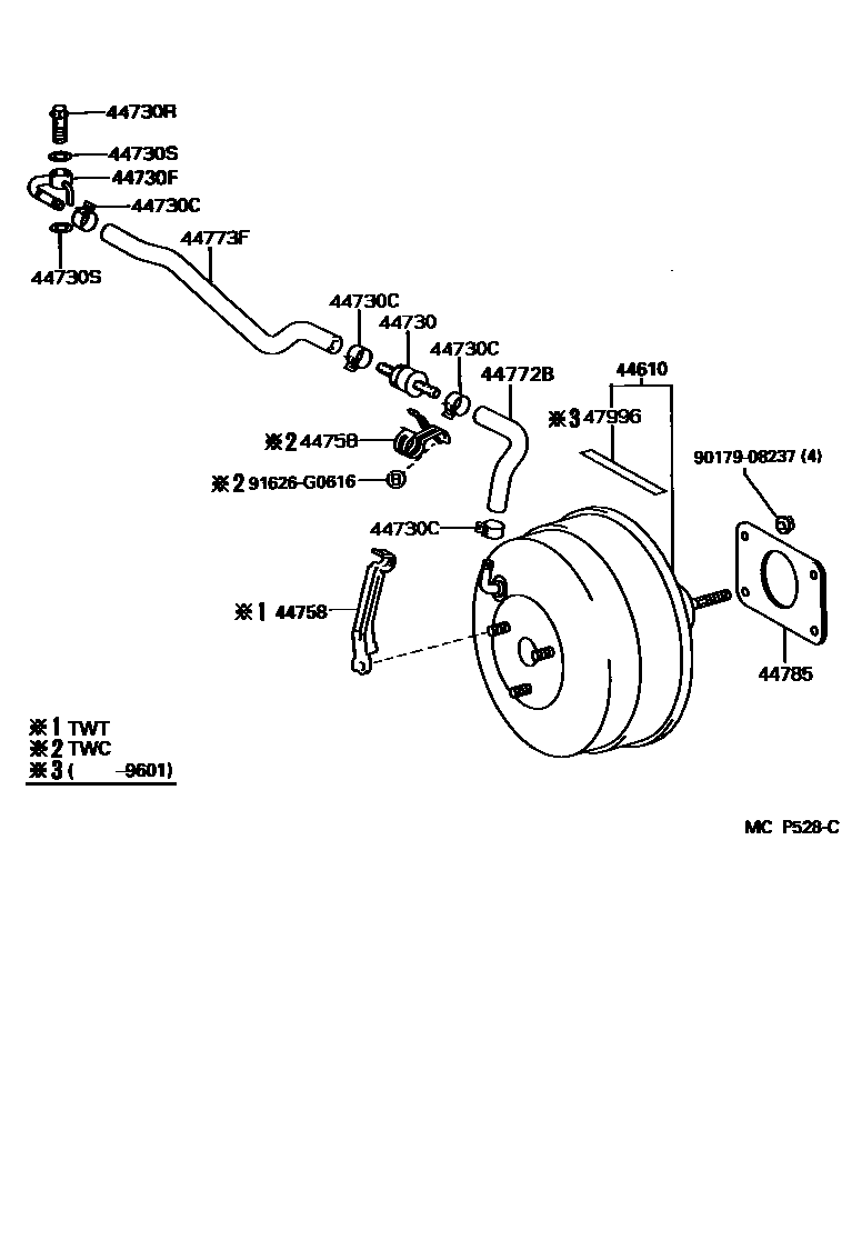 4703 — BRAKE BOOSTER & VACUUM TUBE