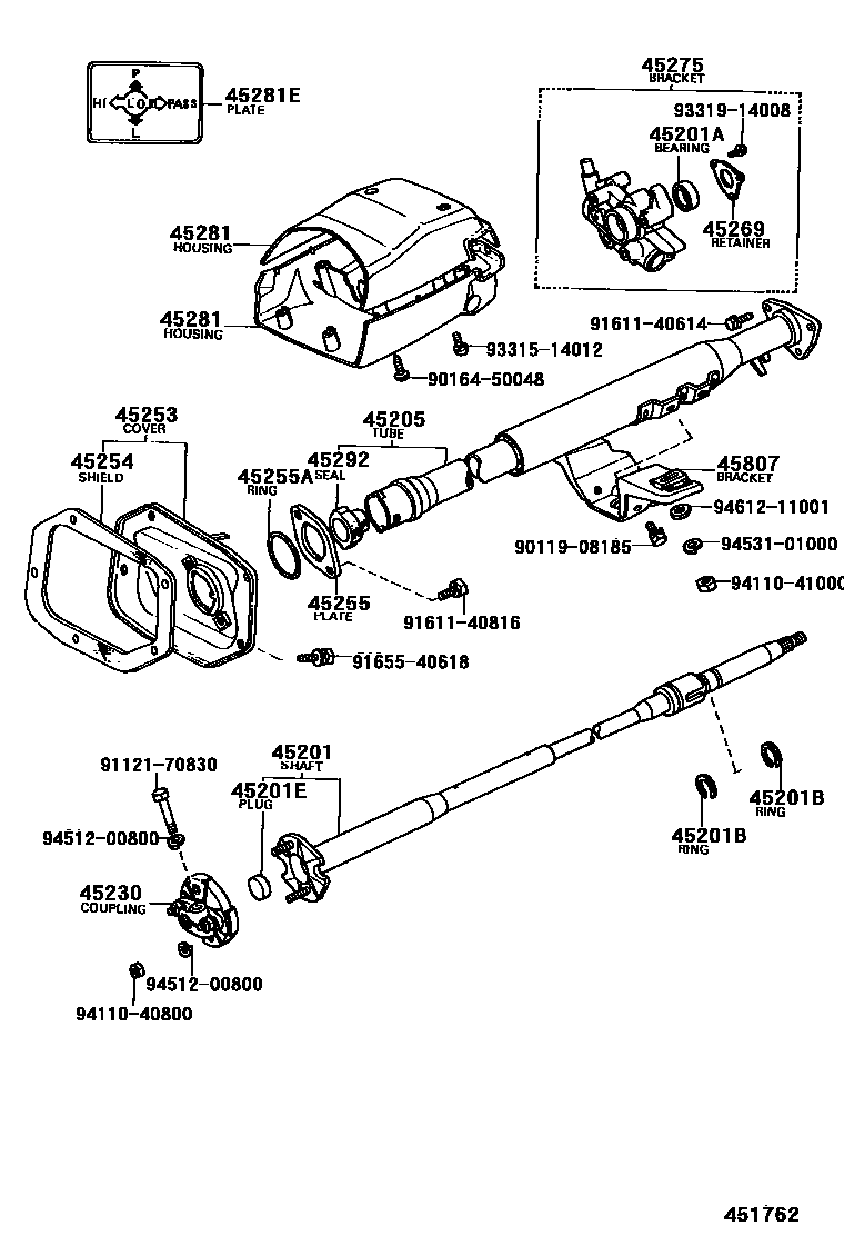 4501 — STEERING COLUMN & SHAFT