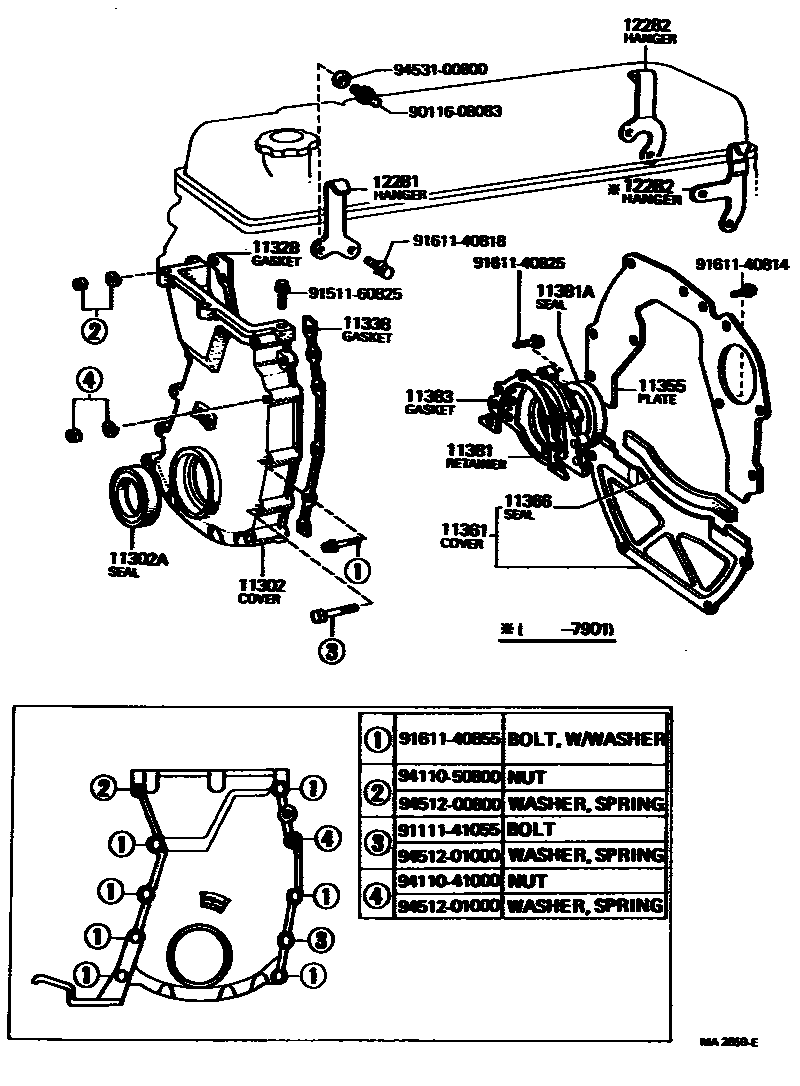 1106 — TIMING GEAR COVER & REAR END PLATE