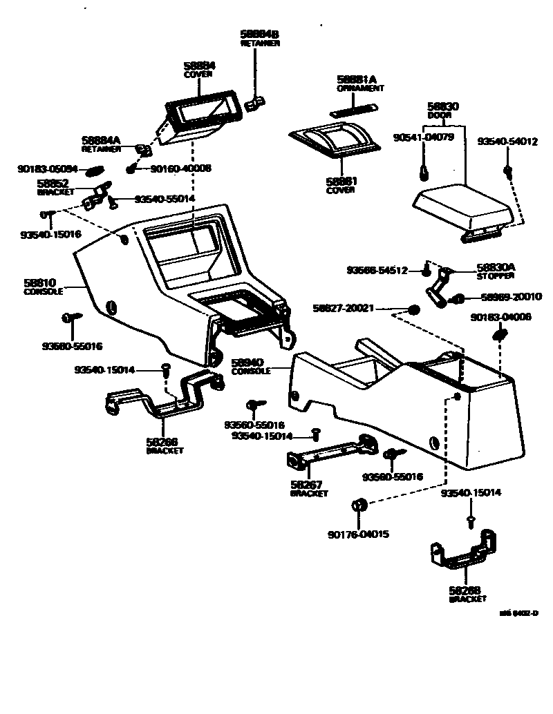 5806 — CONSOLE BOX & BRACKET