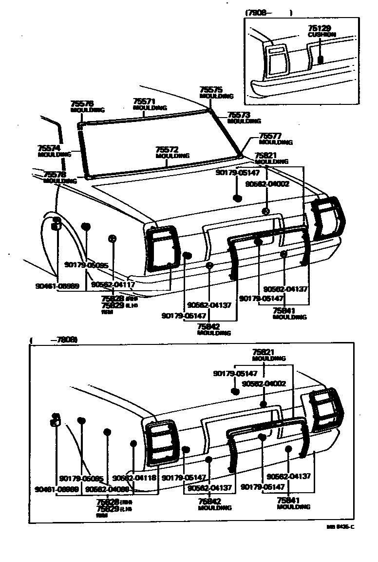 7504 — REAR MOULDING