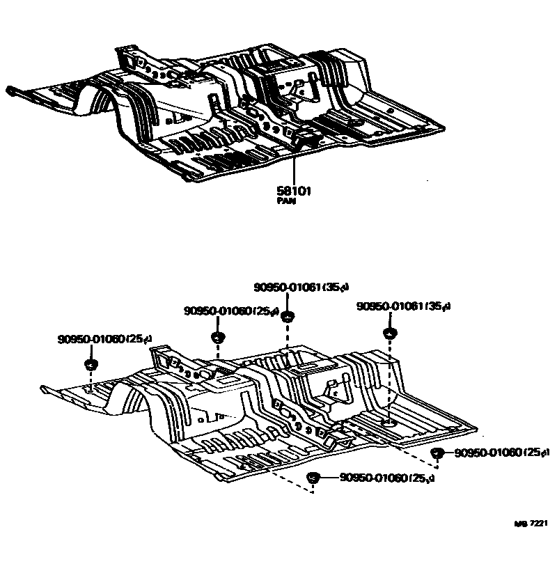 5801 — FLOOR PAN & LOWER BACK PANEL