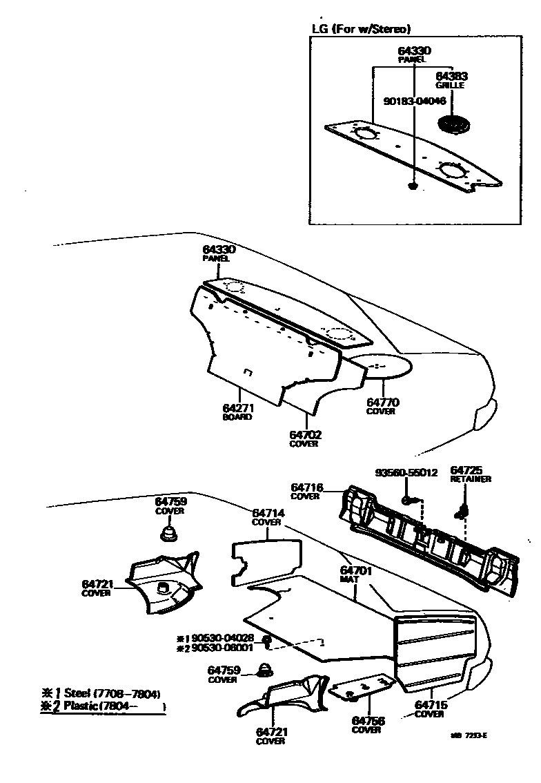 6403 — PACKAGE TRAY PANEL & LUGGAGE COMPARTMENT MAT