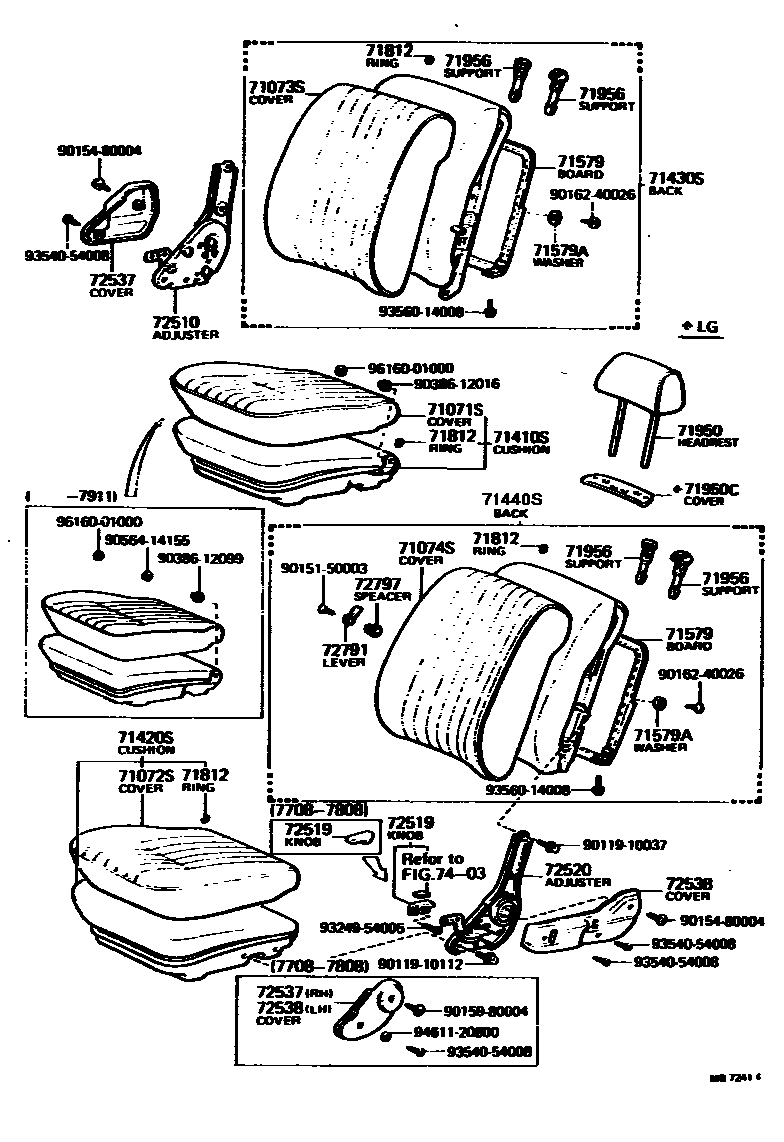 7101 — FRONT SEAT & SEAT TRACK