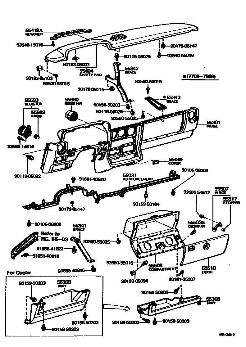5501 — INSTRUMENT PANEL & GLOVE COMPARTMENT