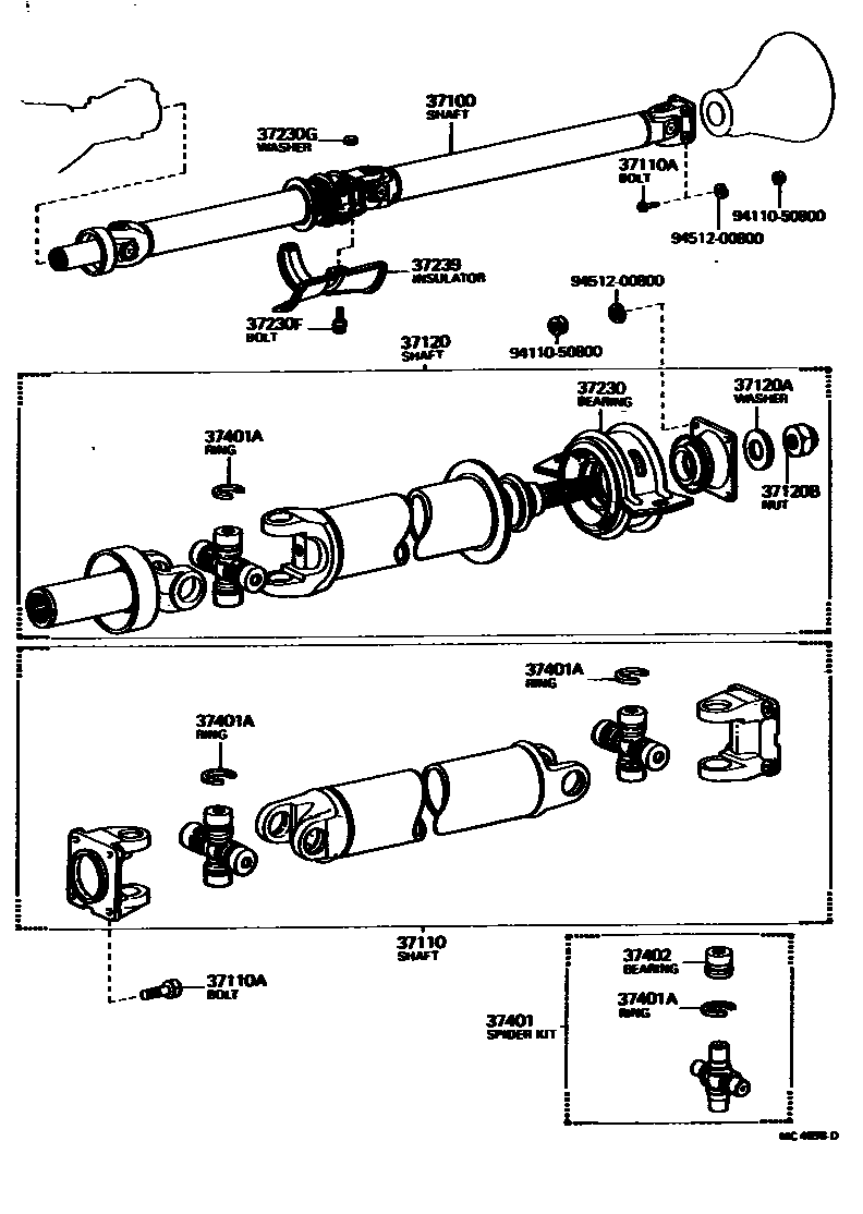3701 — PROPELLER SHAFT & UNIVERSAL JOINT
