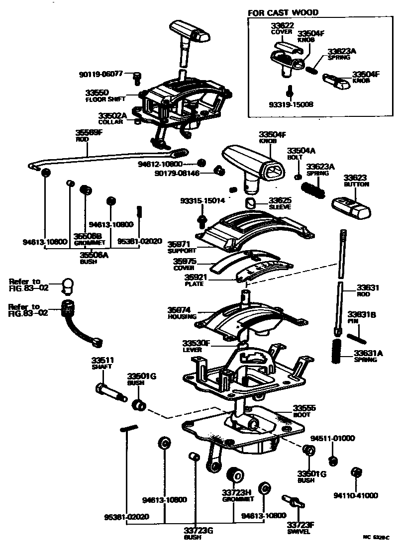 3312 — SHIFT LEVER & RETAINER