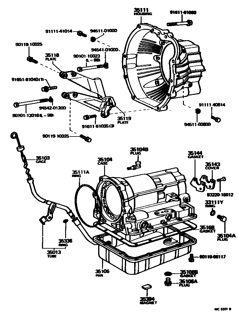 3503 — TRANSMISSION CASE & OIL PAN (ATM)