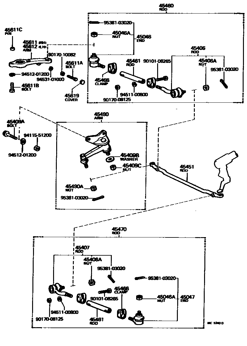 4505 — FRONT STEERING GEAR & LINK